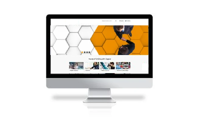 Webseitenentwurf auf einem Desktopmonitor