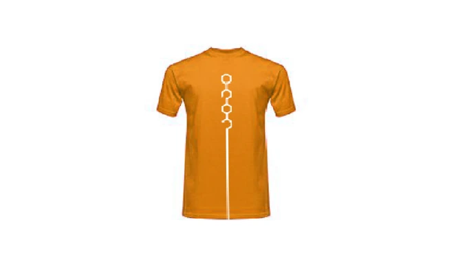 Orangefarbenes T-Shirt mit individuellem Aufdruck